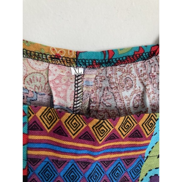 NEW Himosyber Patchwork Print Overalls Lightweight XL Women Boho Hippie Festival - Picture 10 of 16